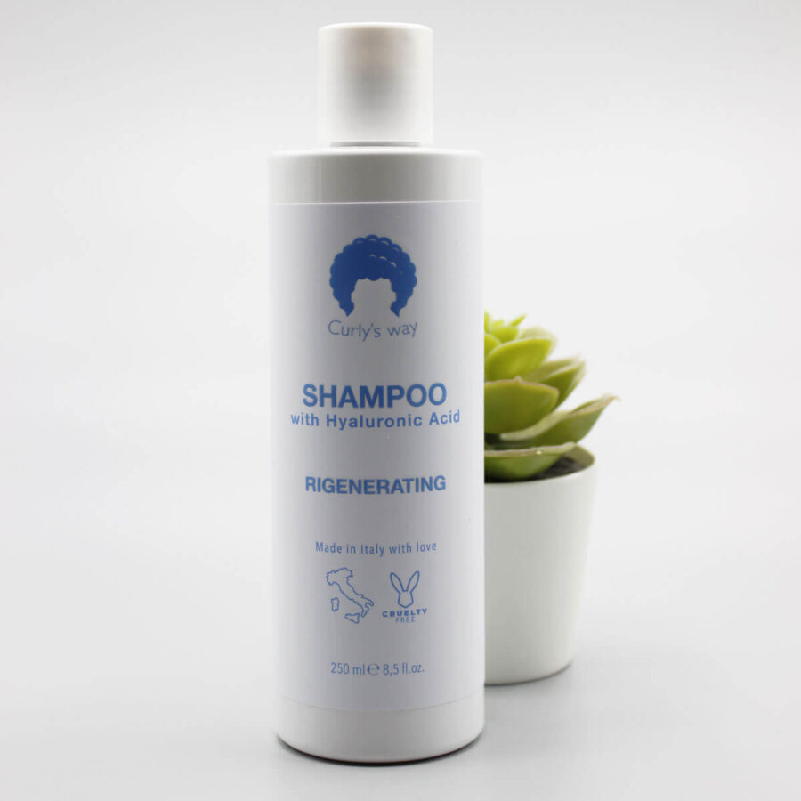 Shampoo per capelli ricci rigenerante con acido ialuronico